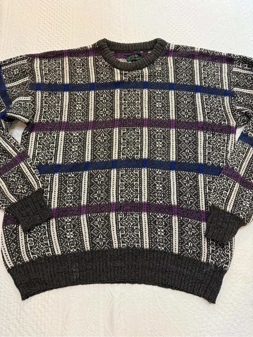 Vintage 90s Alexander Julian Colors Sweater Men’s XL Grandpacore Cabincore